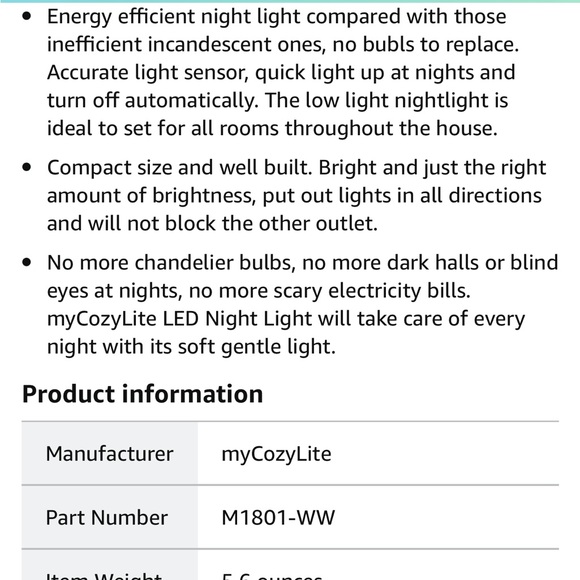 My Cozy Lite Plug-in Night Light-Low Light with Light Sensor 4-Pack - Picture 10 of 10